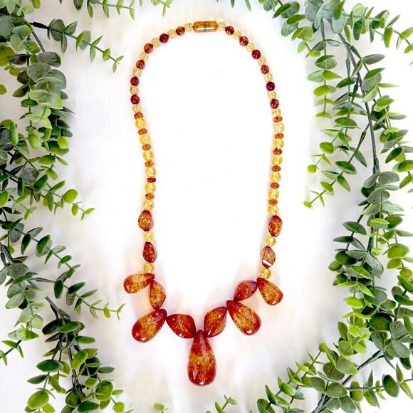 Vintage Baltic Amber Chunky Beaded Statement Necklace 86g - Picture 5 of 11